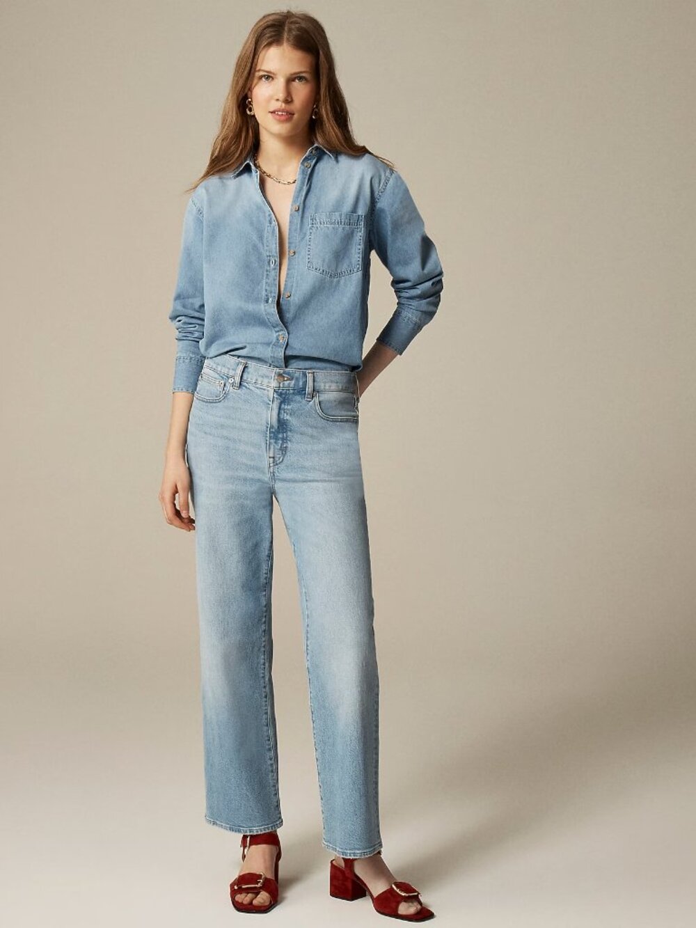J.Crew Slim Wide Leg Jean - Size 34